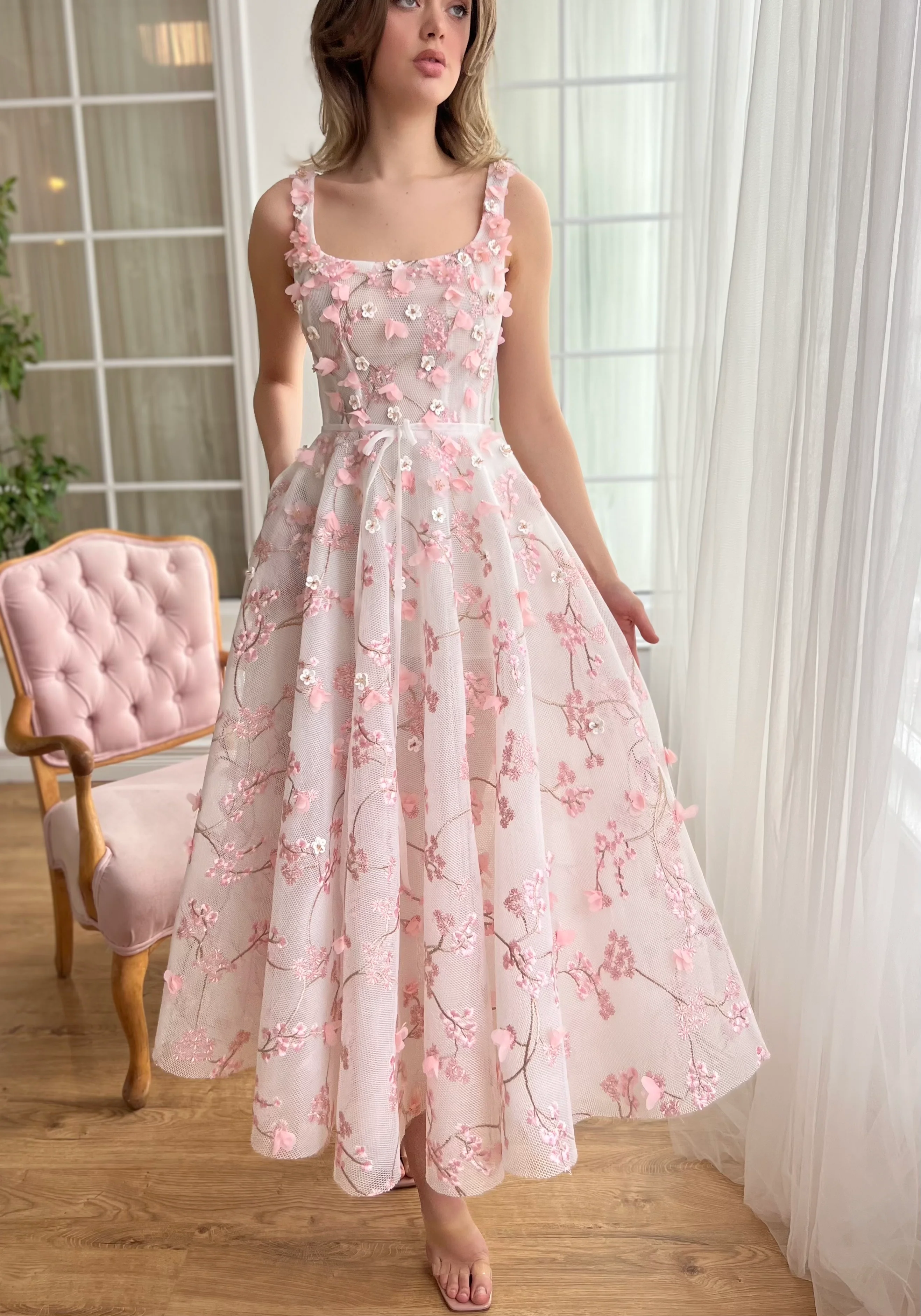 Sakura Blooms Midi Dress - Image 3