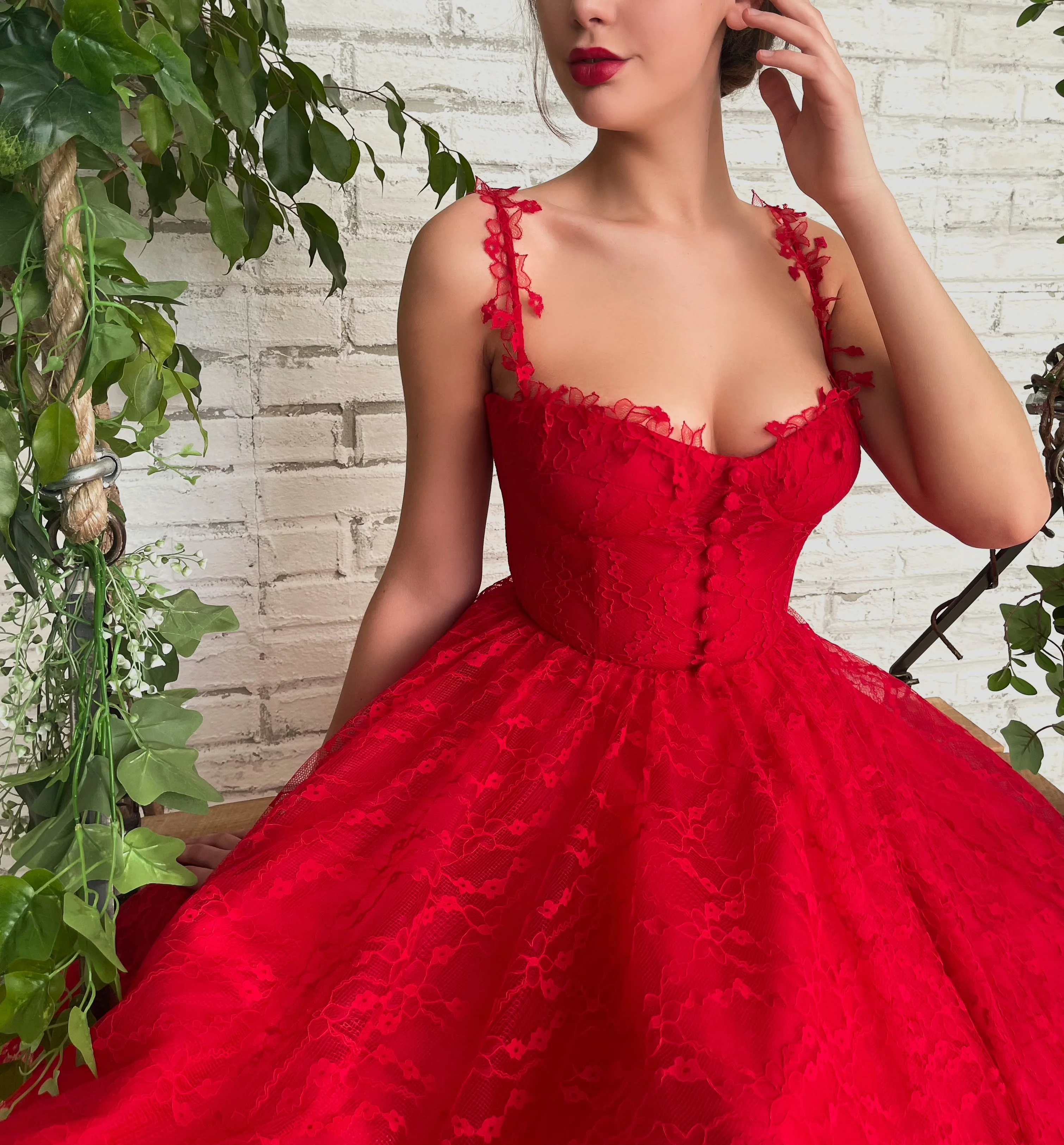 Scarlet Rose Garden Gown - Image 3
