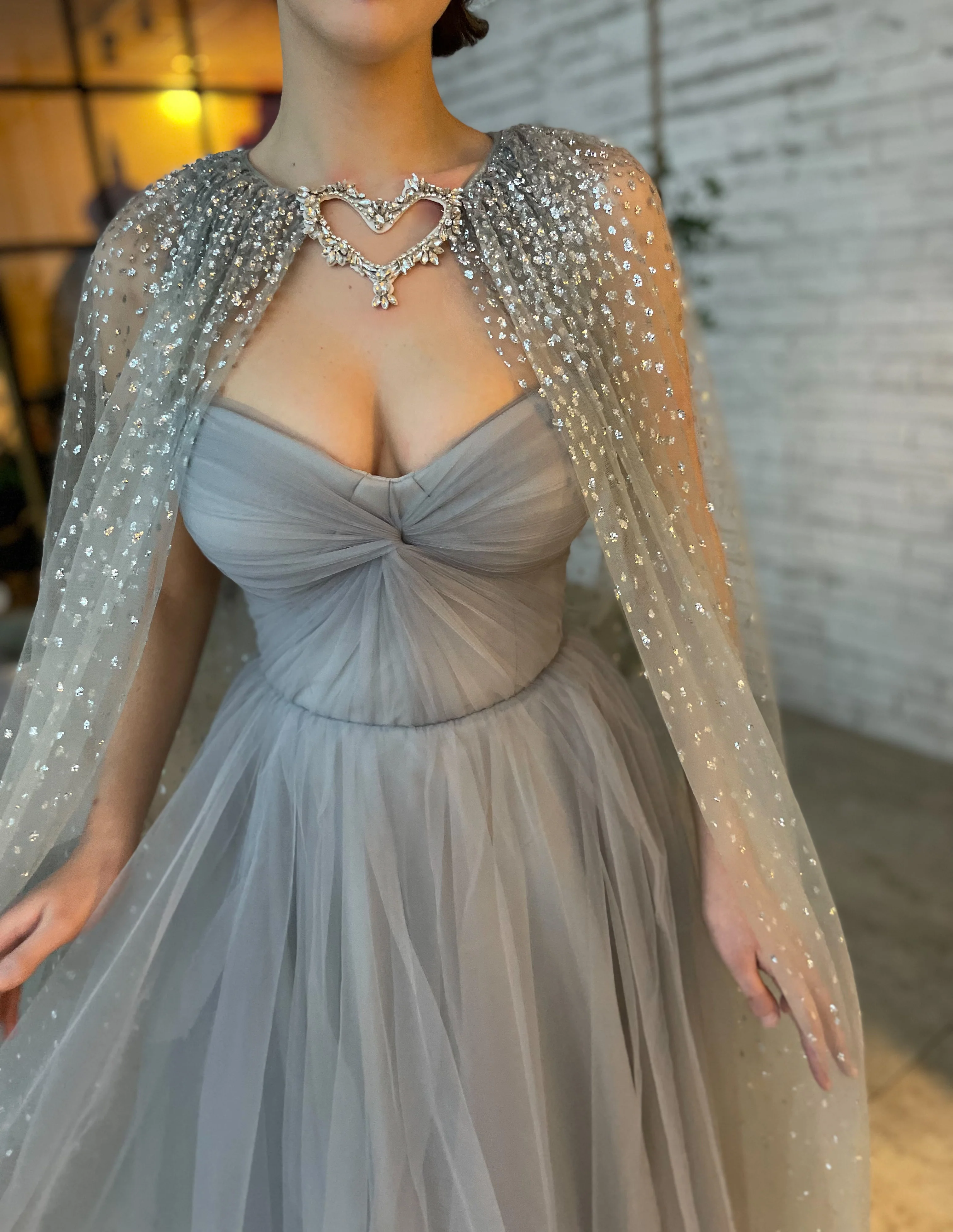 Silver Lining Capelet Dress - Image 3