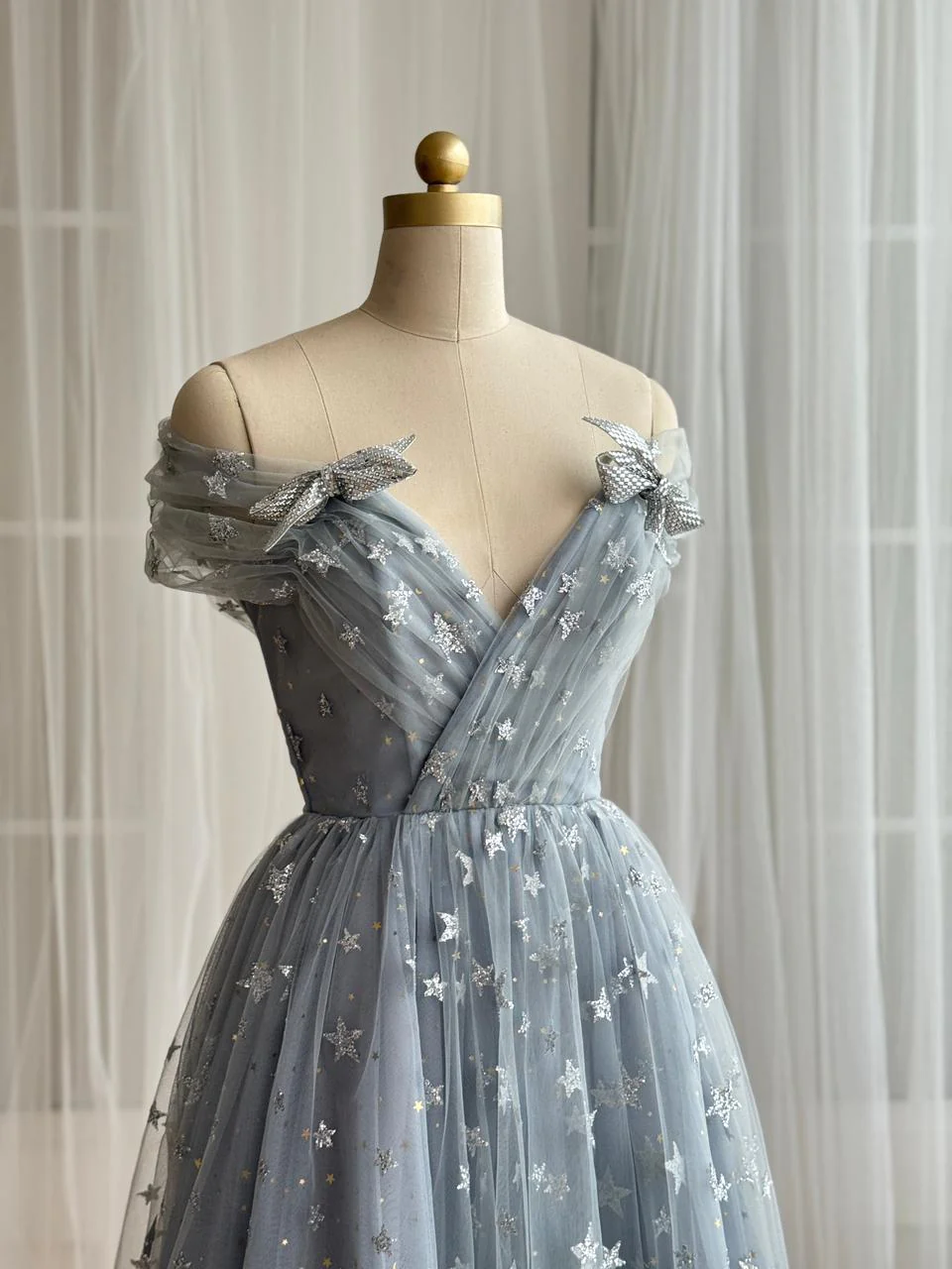 Silver Starry Midi Dress - Image 2