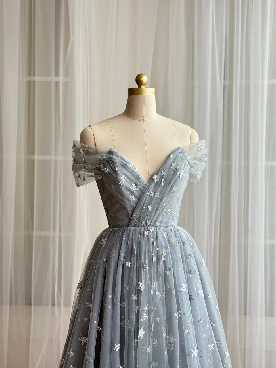 Silver Starry Midi Dress - Image 4