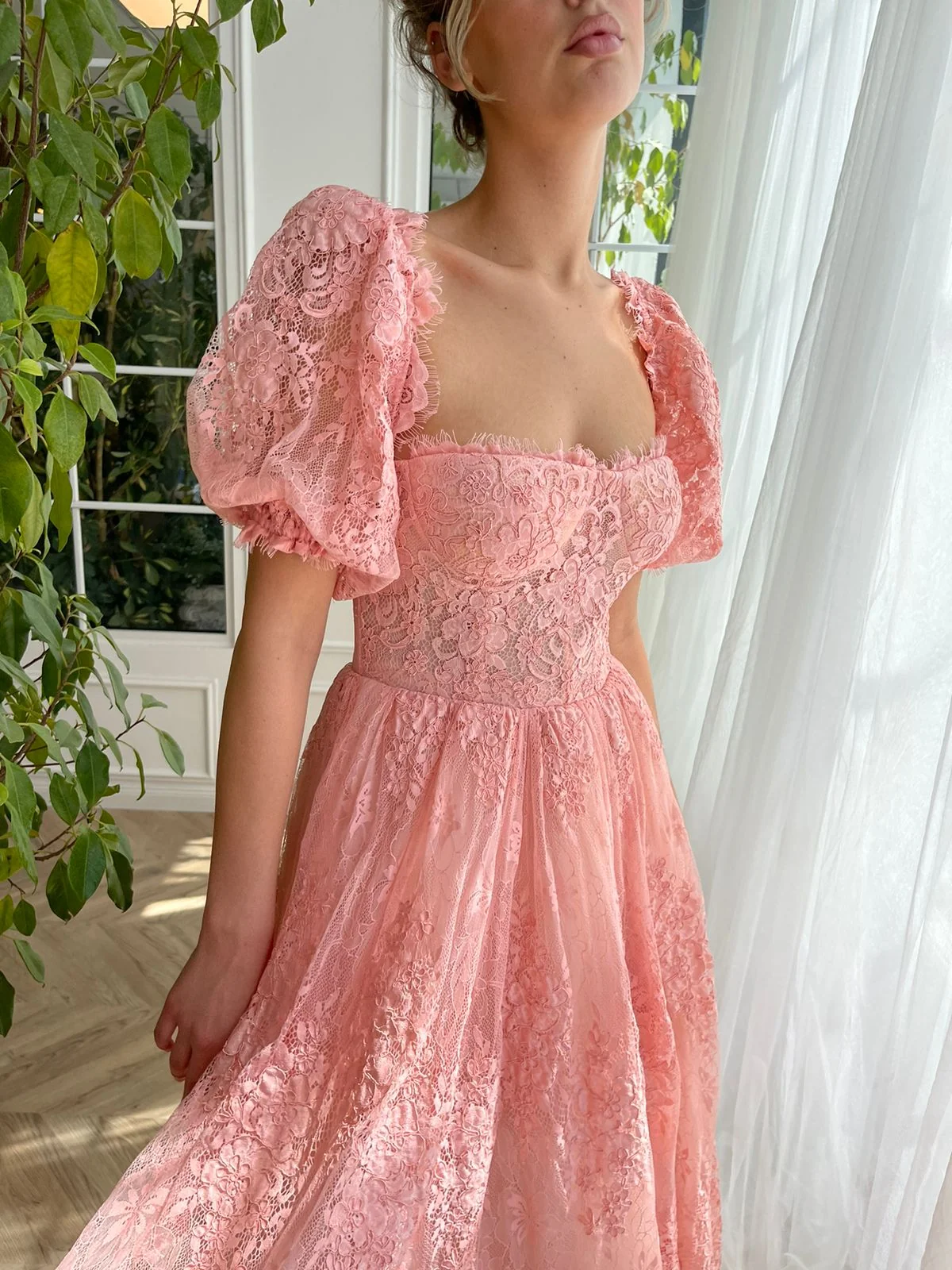 Sweet Petunia Puffed Midi Dress - Image 6
