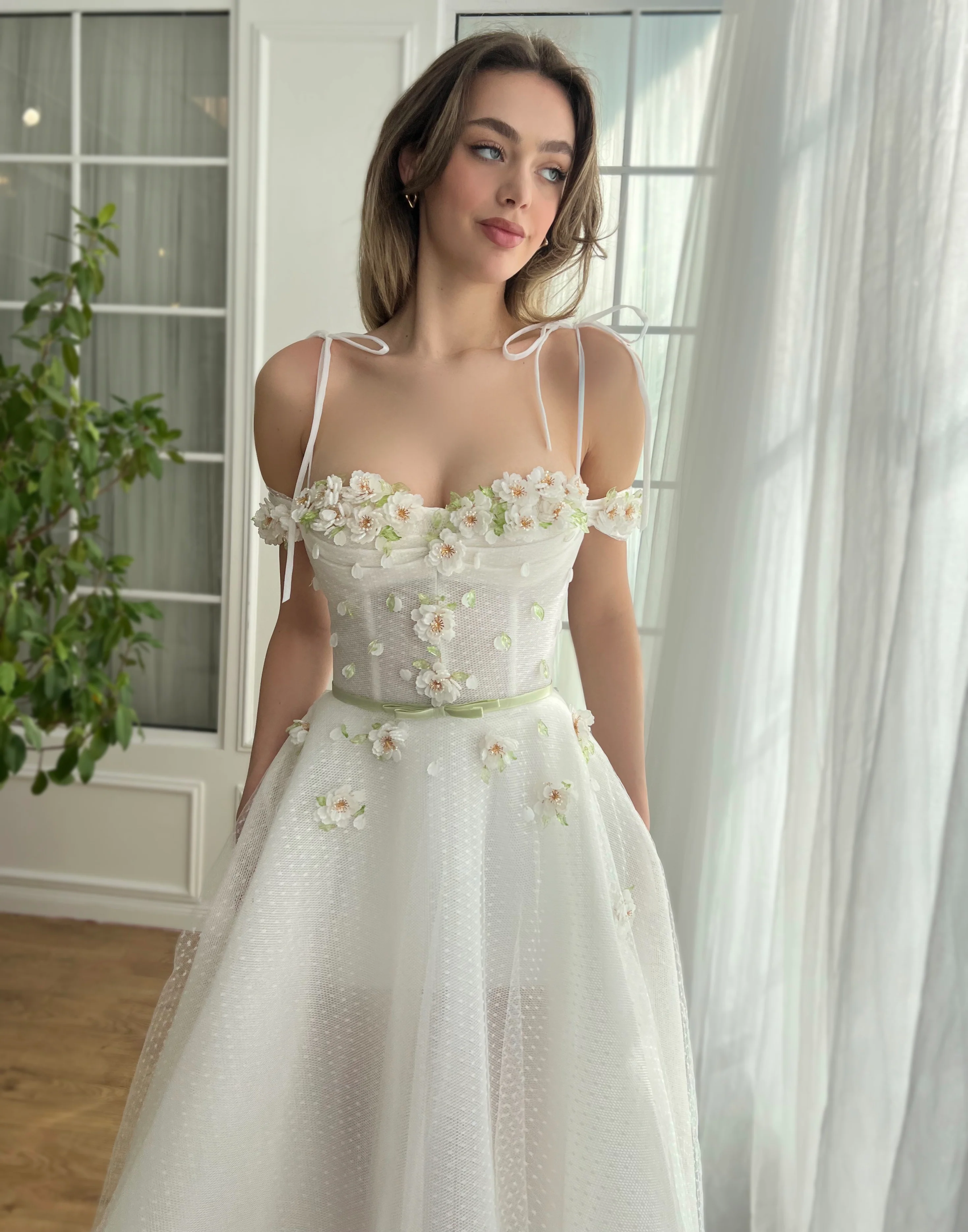 Tulip Bloom Mesh Gown - Image 7