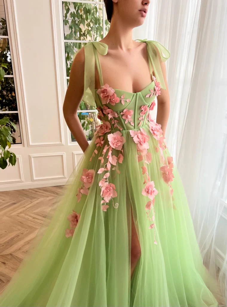 Verdant Floral Waltz Gown - Image 3