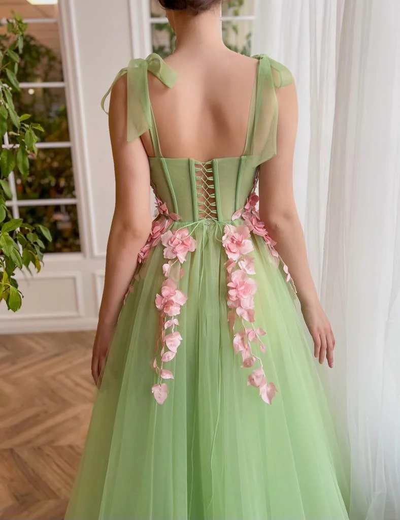 Verdant Floral Waltz Gown - Image 4