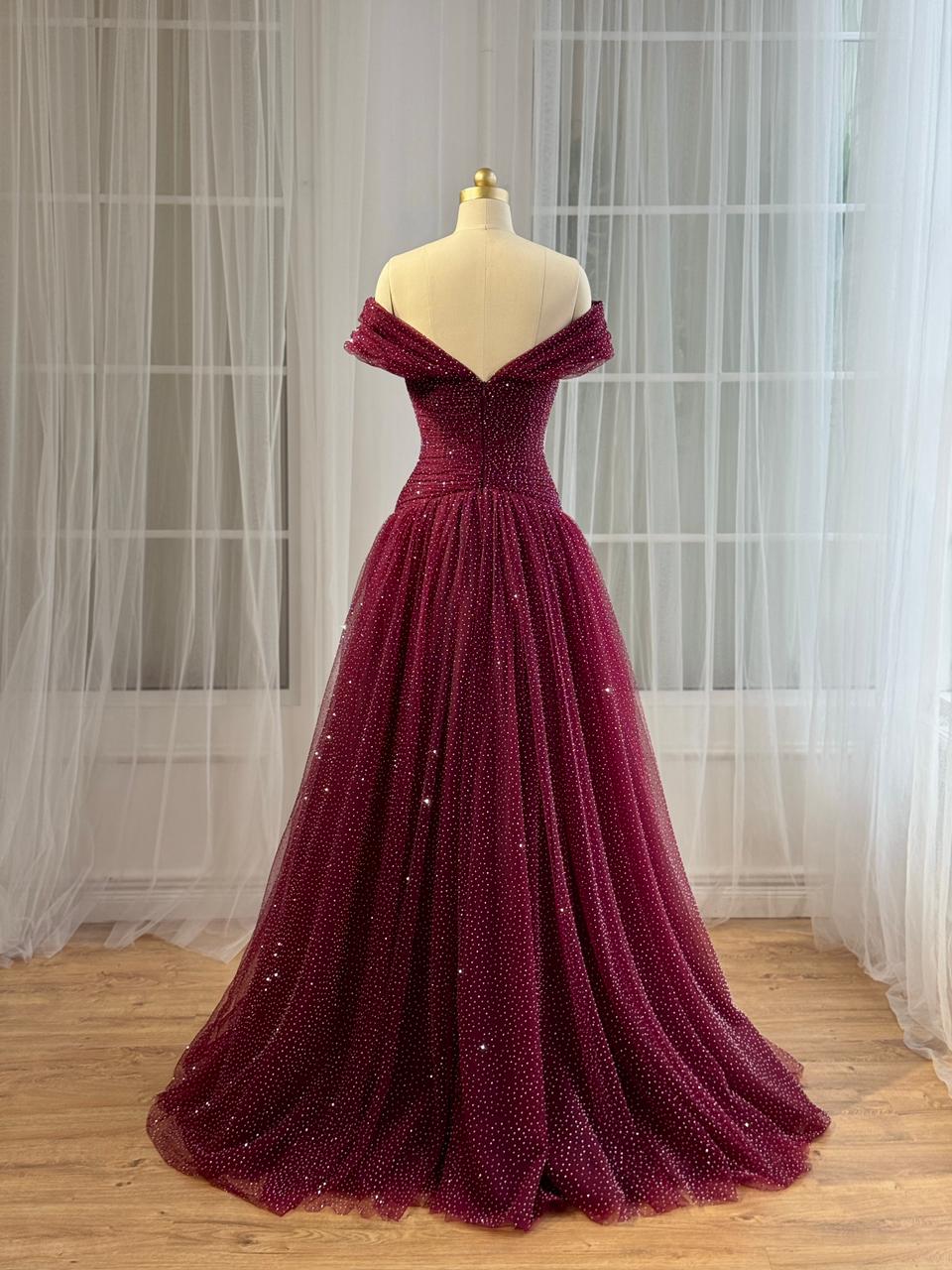 Vesper Off-Shoulder Crystal Gown - Image 4