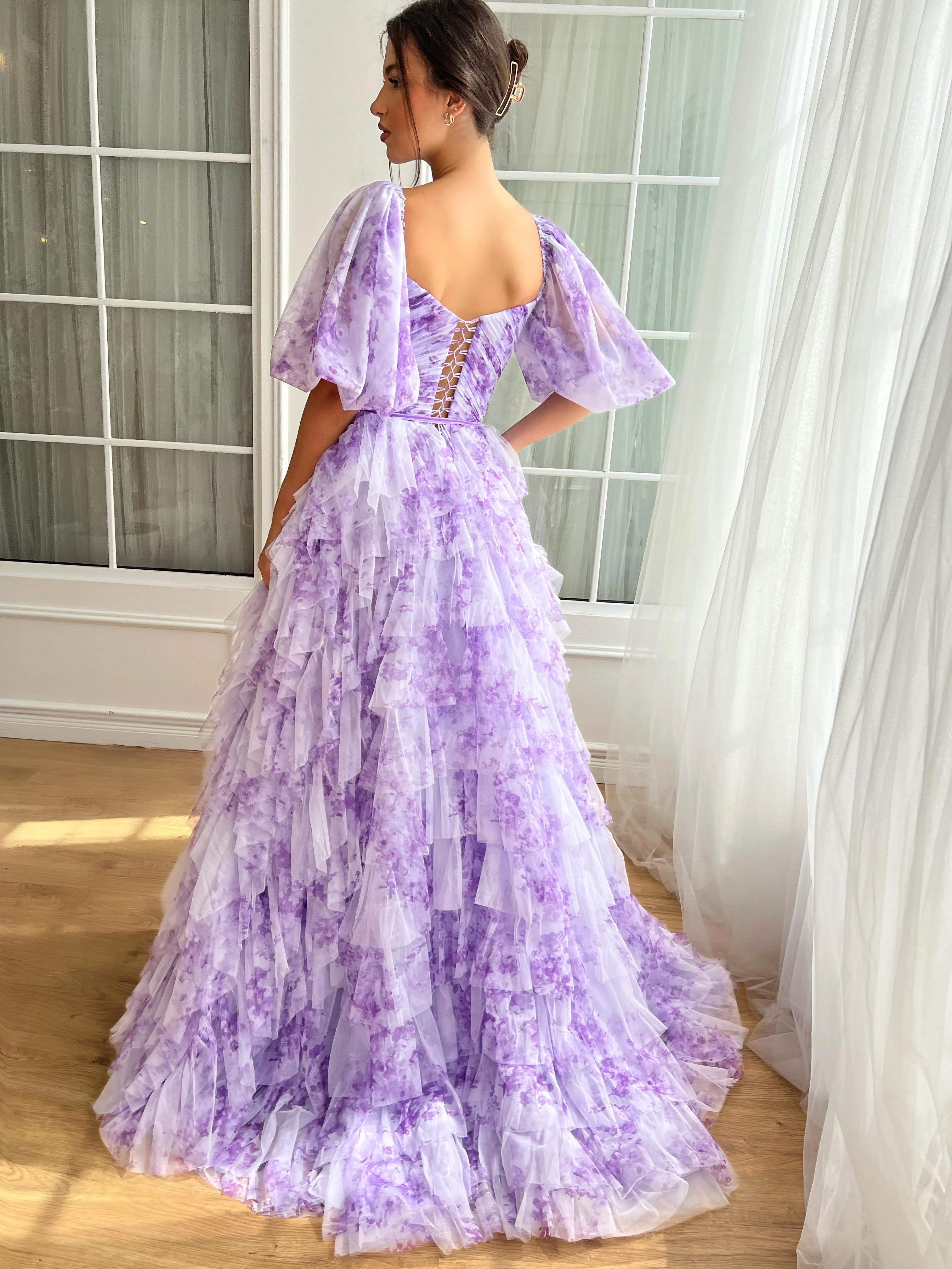 Violet Sky Ruffled Gown - Image 4