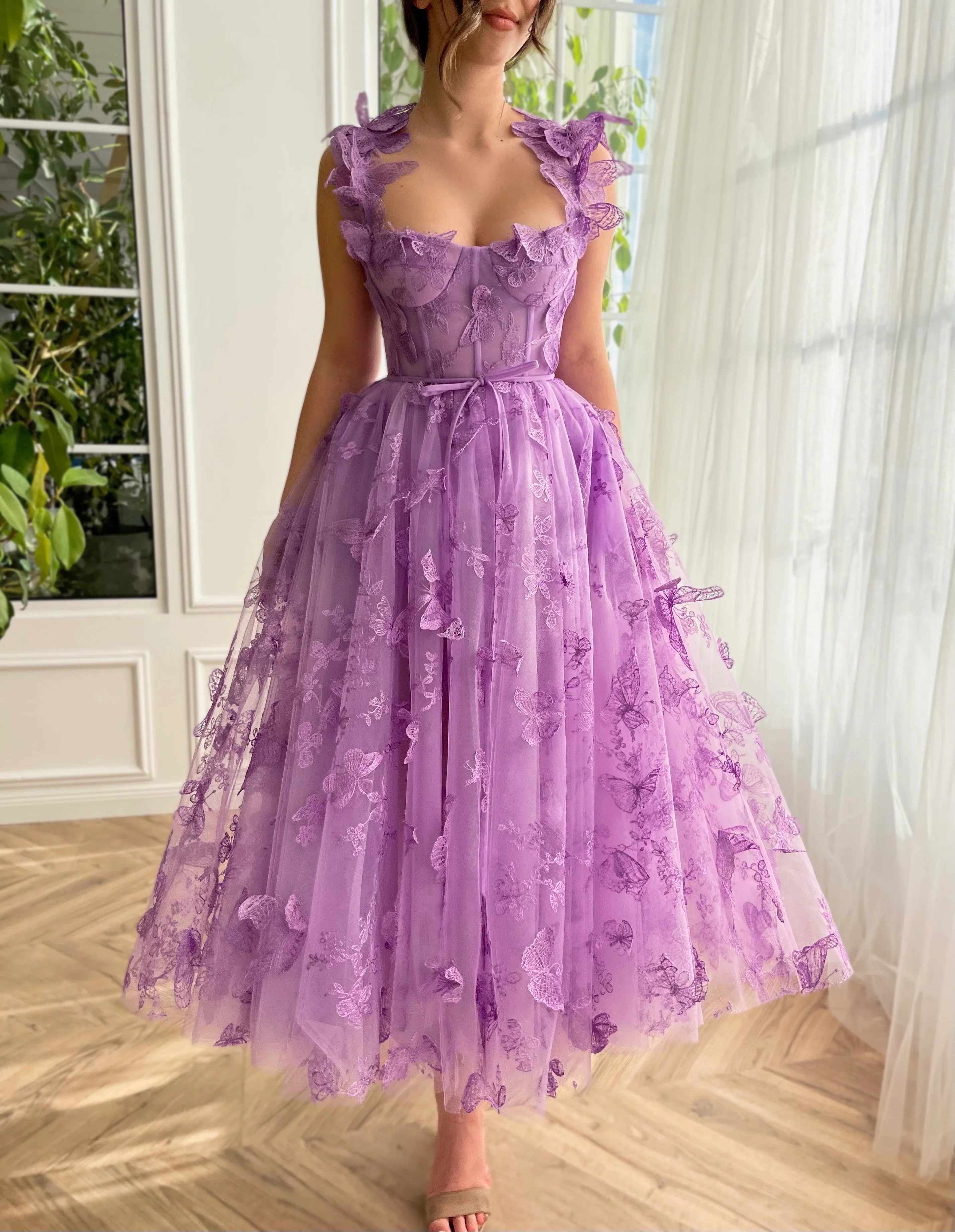 Whimsical Flutter Midi Gown - Image 6